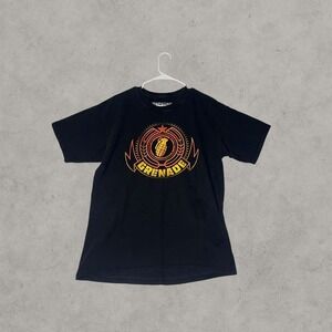 Grenade Gloves Mens Graphic T-Shirt Black Short Sleeve Skate Snowboard Logo Tee